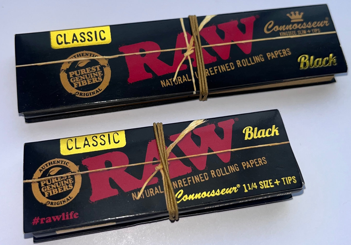 RAW Black Connoisseur 1 1/4 size + Tips