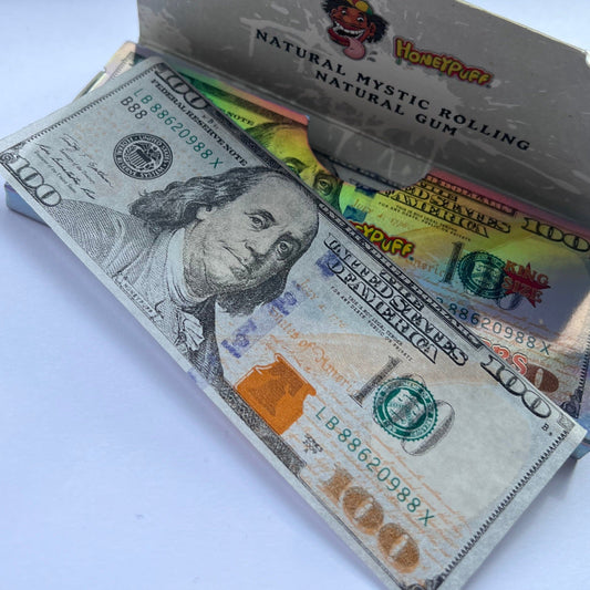 $100 Bill Rolling papers by HONEYPUFF