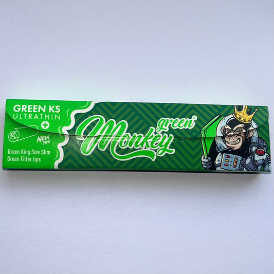 Monkey Green Rolling papers + Tips