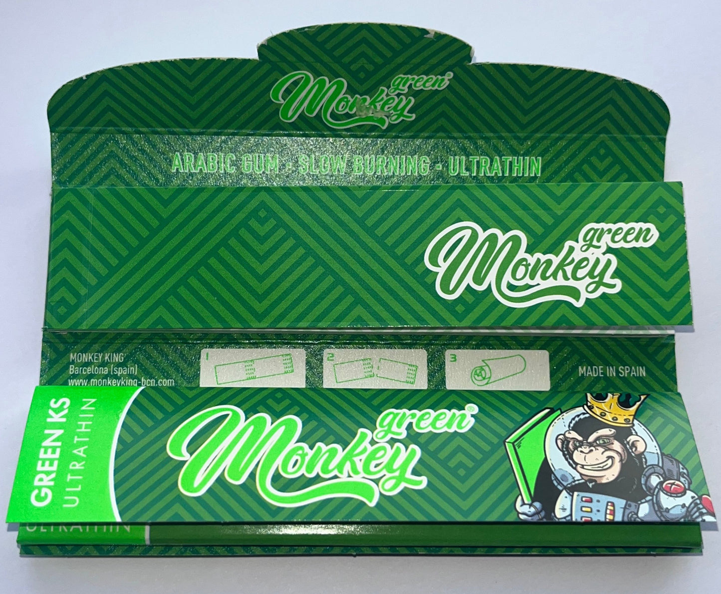 Monkey Green Rolling papers + Tips